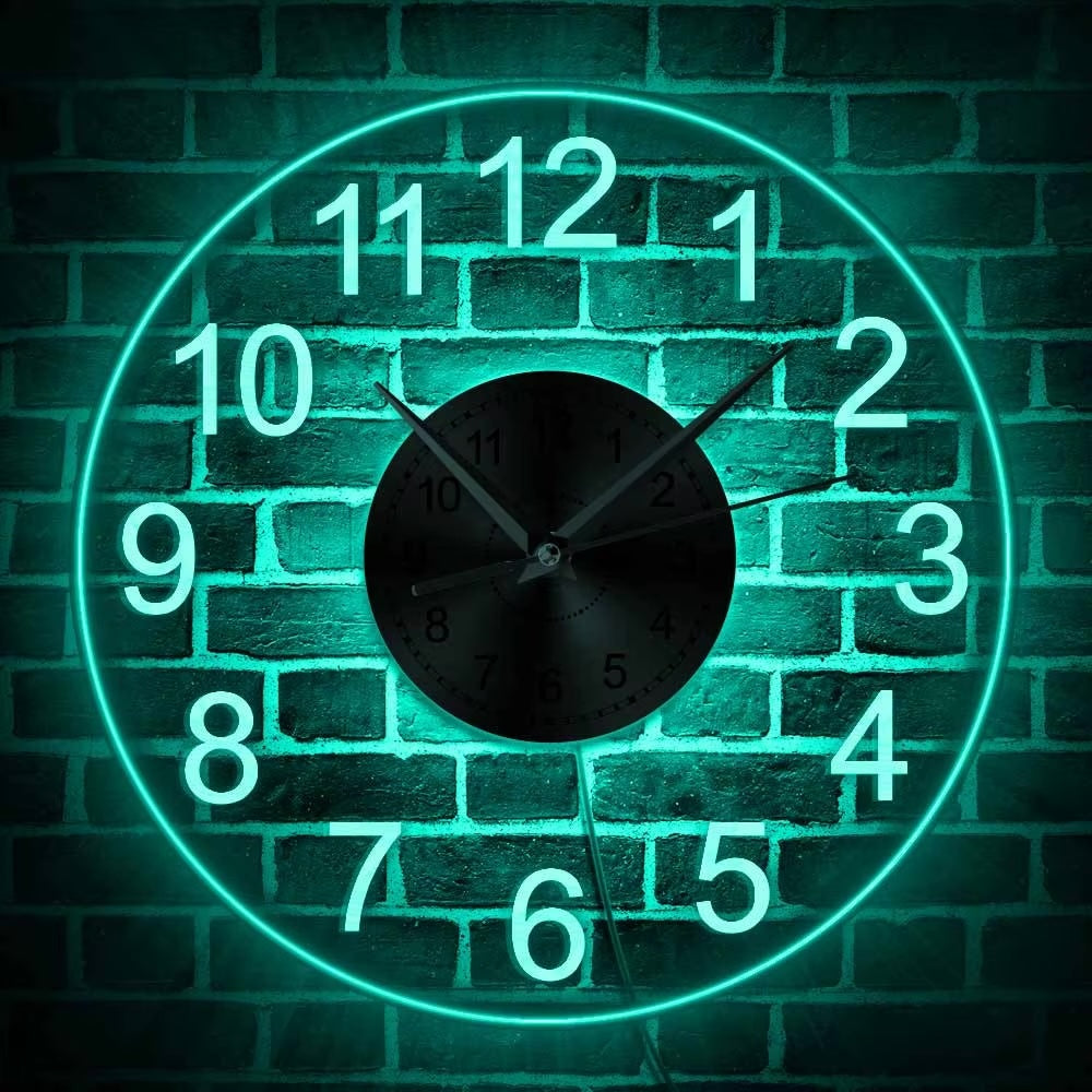 LED Neon Wall Clock