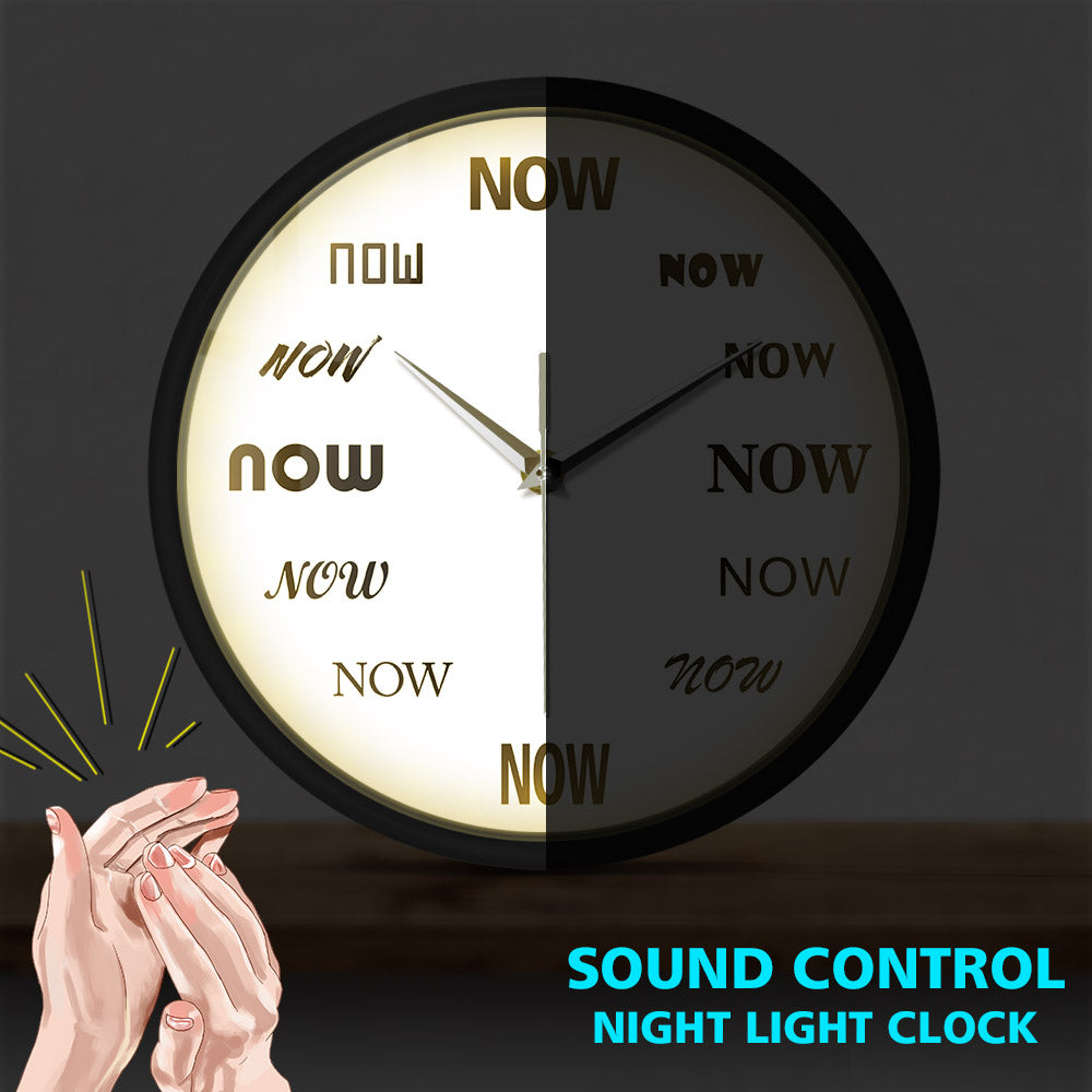 Time is NOW Sound Activated Wall Clock