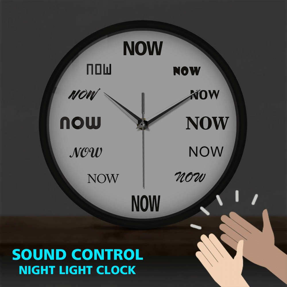 Time is NOW Sound Activated Wall Clock