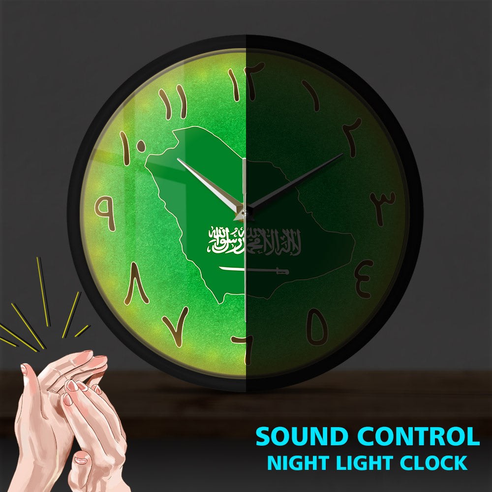 Saudi Arabia Sound Activated Wall Clock