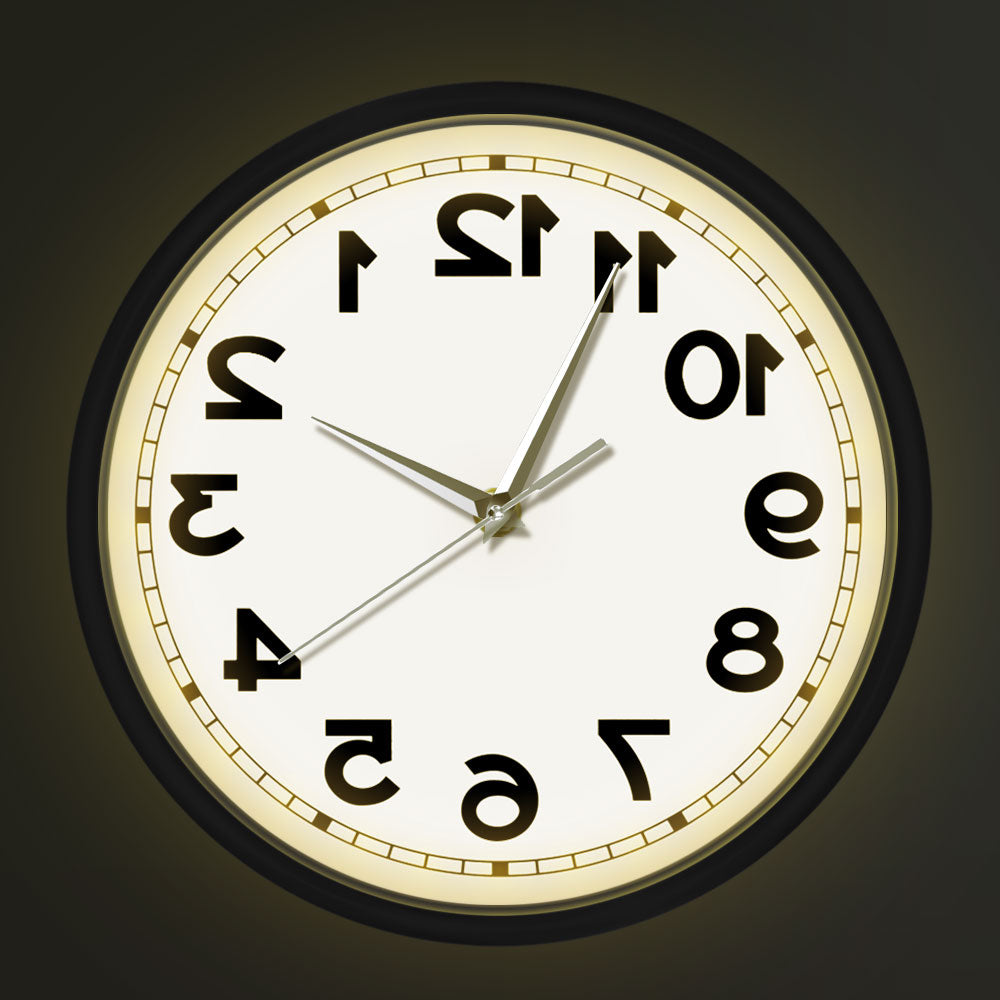 Counter Clockwise Backwards Clock Sound Activated Wall Clock