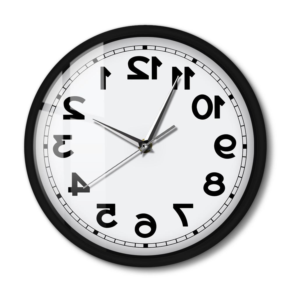 Counter Clockwise Backwards Clock Sound Activated Wall Clock