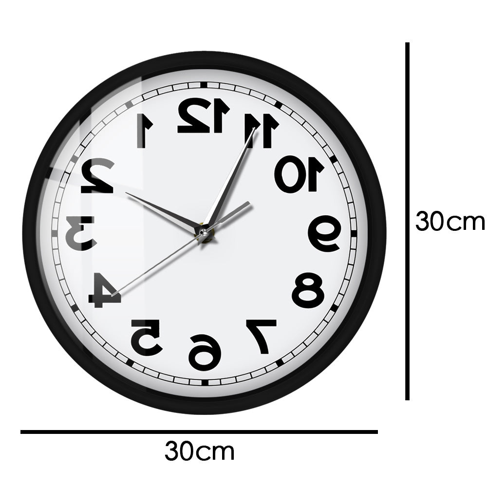 Counter Clockwise Backwards Clock Sound Activated Wall Clock