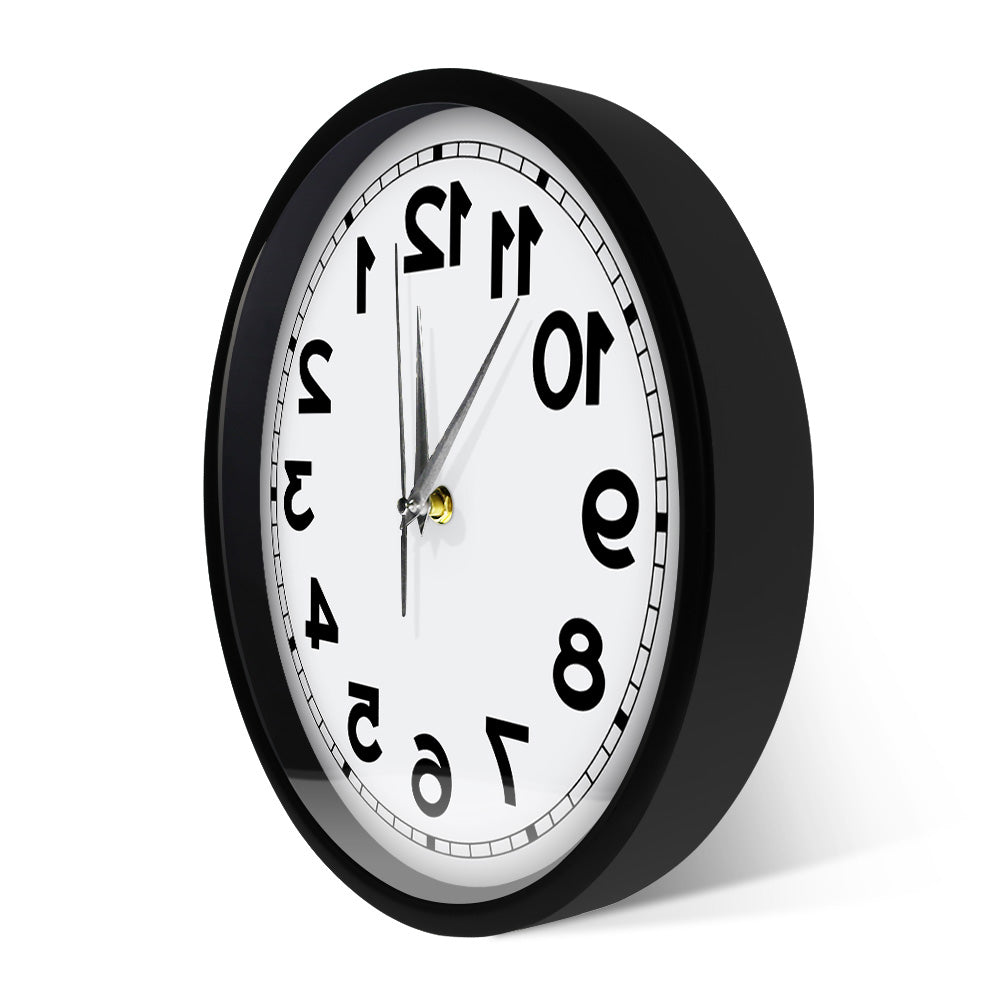 Counter Clockwise Backwards Clock Sound Activated Wall Clock