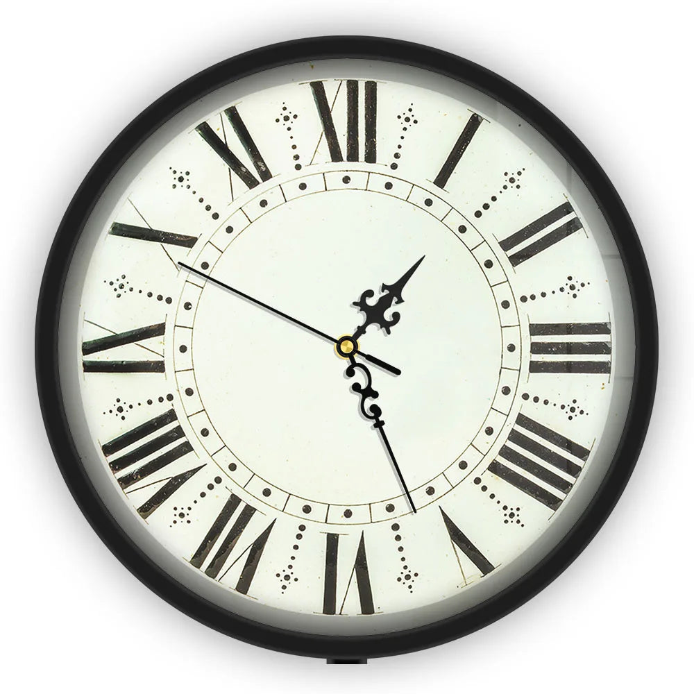 Rustic Print Wall Clock
