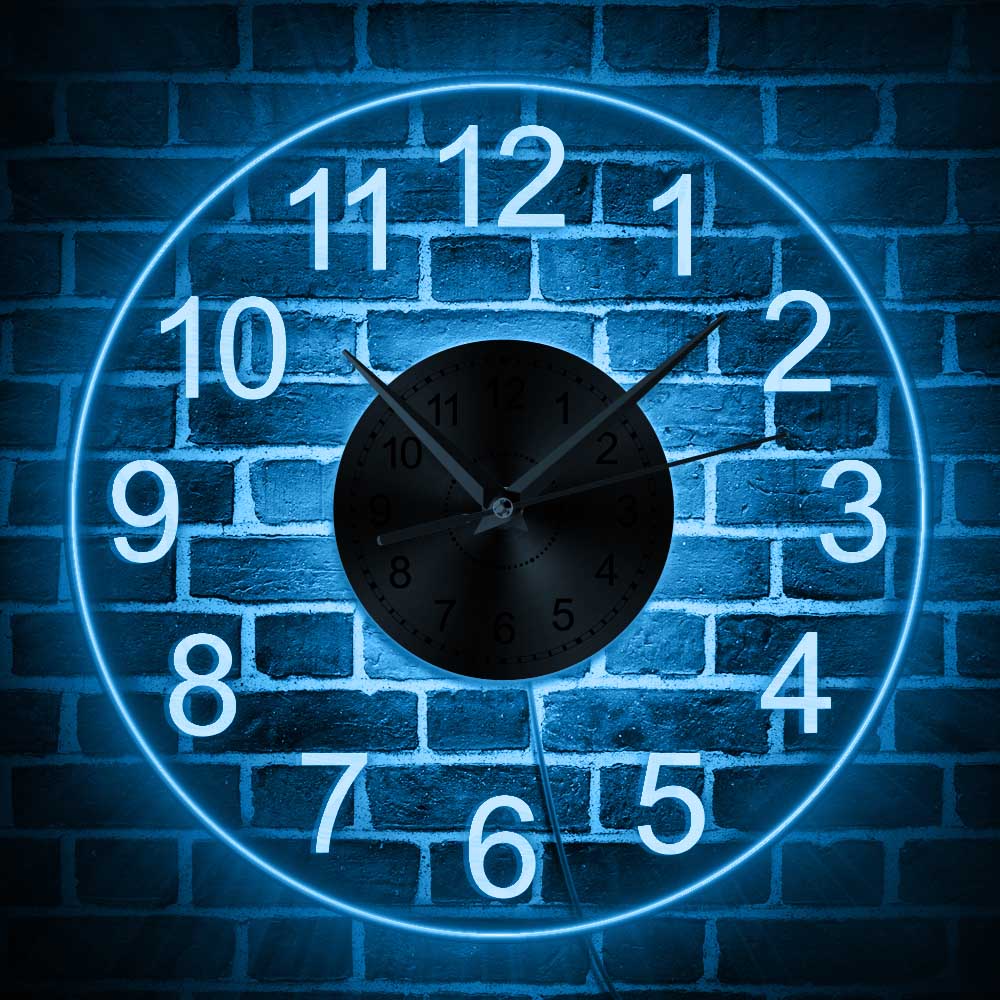 Modern Design LED Neon Wall Clock
