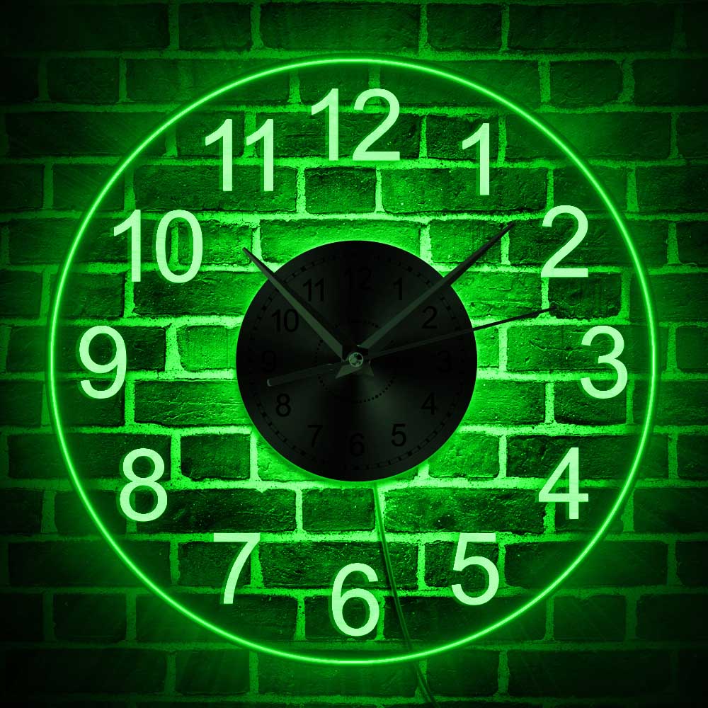 Modern Design LED Neon Wall Clock
