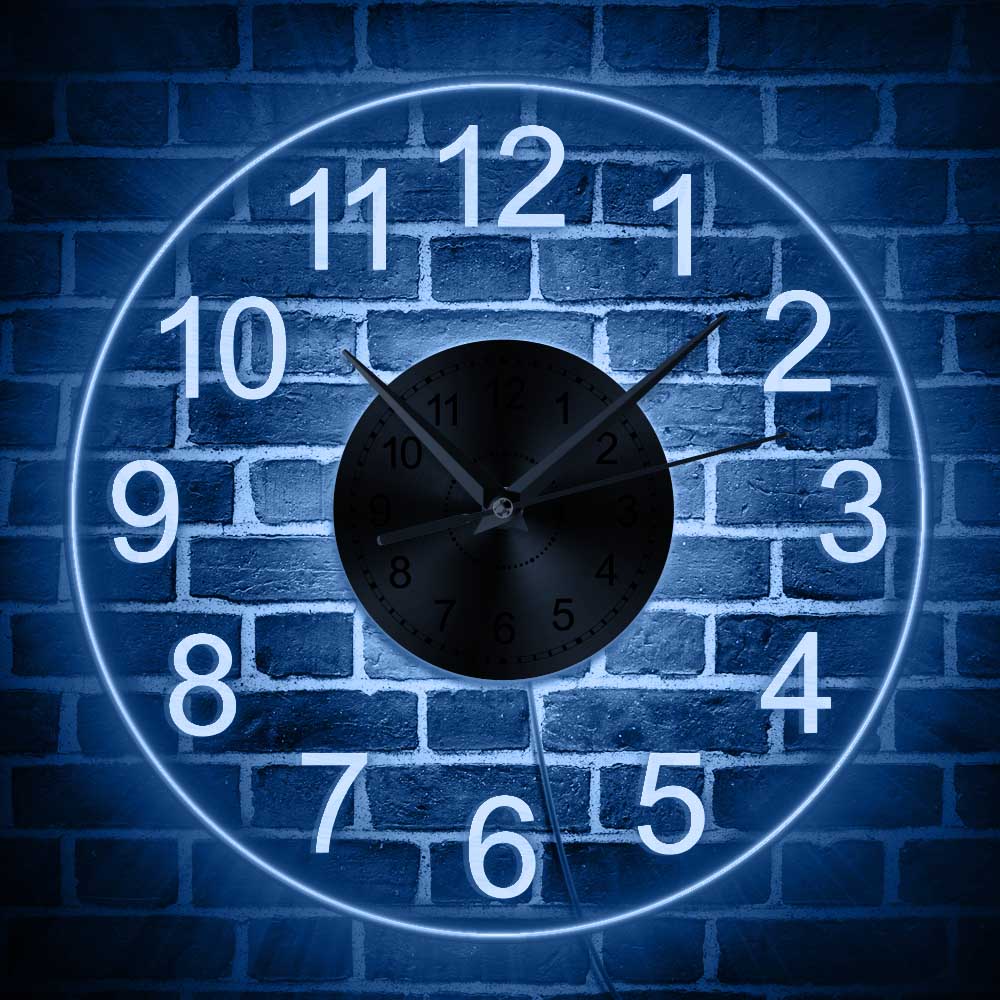 Modern Design LED Neon Wall Clock