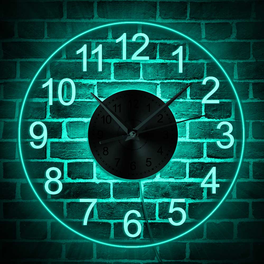 Modern Design LED Neon Wall Clock