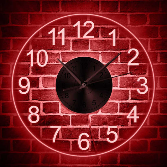 Modern Design LED Neon Wall Clock