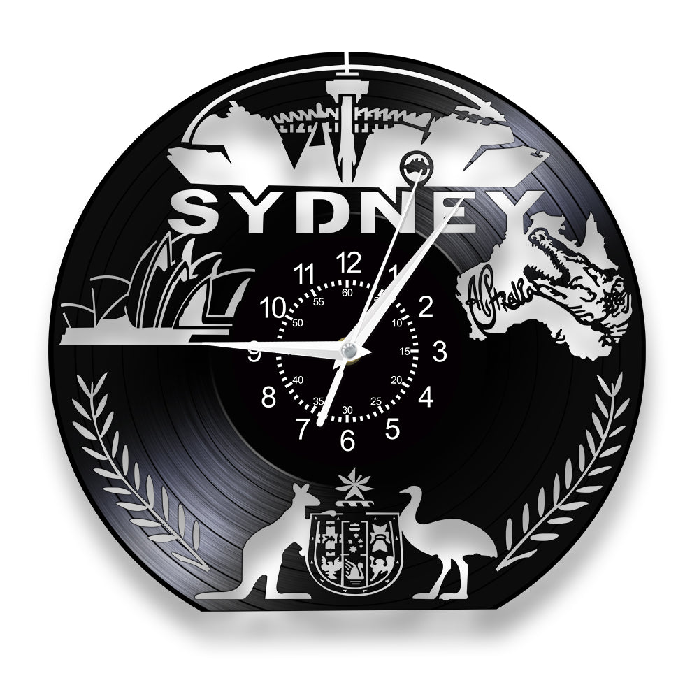 Australia Sydney Vinyl Record Wall Clock