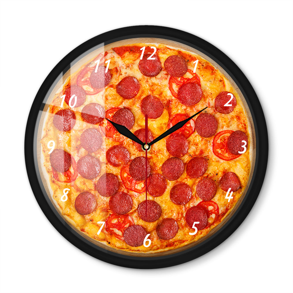 Italian Pepperoni Pizza Wall Clock