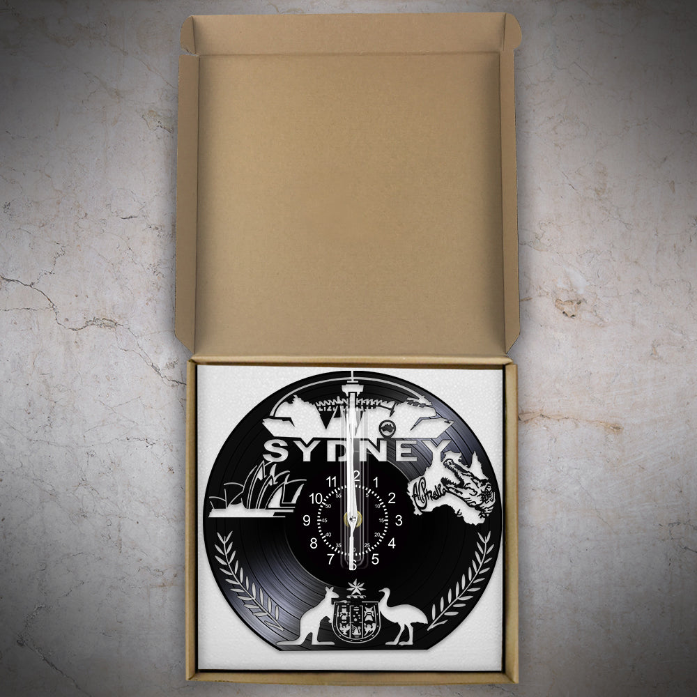 Australia Sydney Vinyl Record Wall Clock