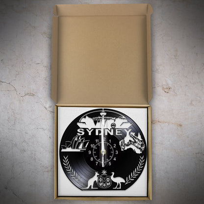 Australia Sydney Vinyl Record Wall Clock