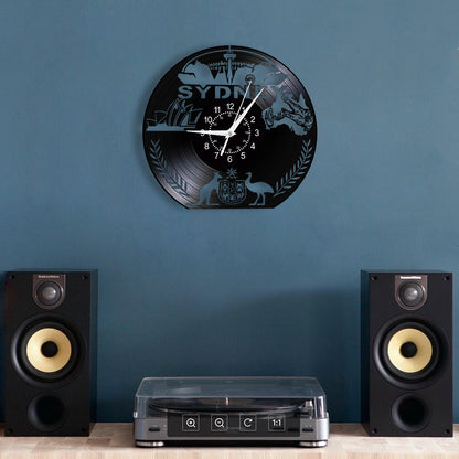 Australia Sydney Vinyl Record Wall Clock
