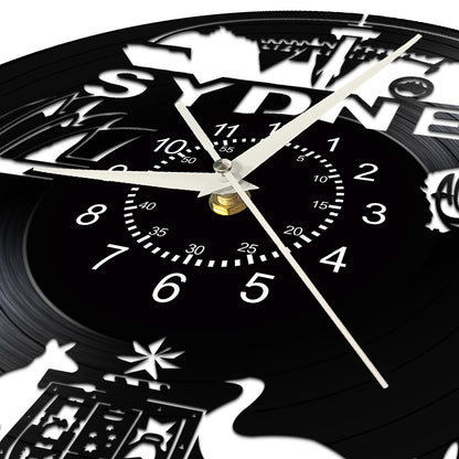 Australia Sydney Vinyl Record Wall Clock