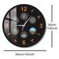 Flight Instrument Wall Clock