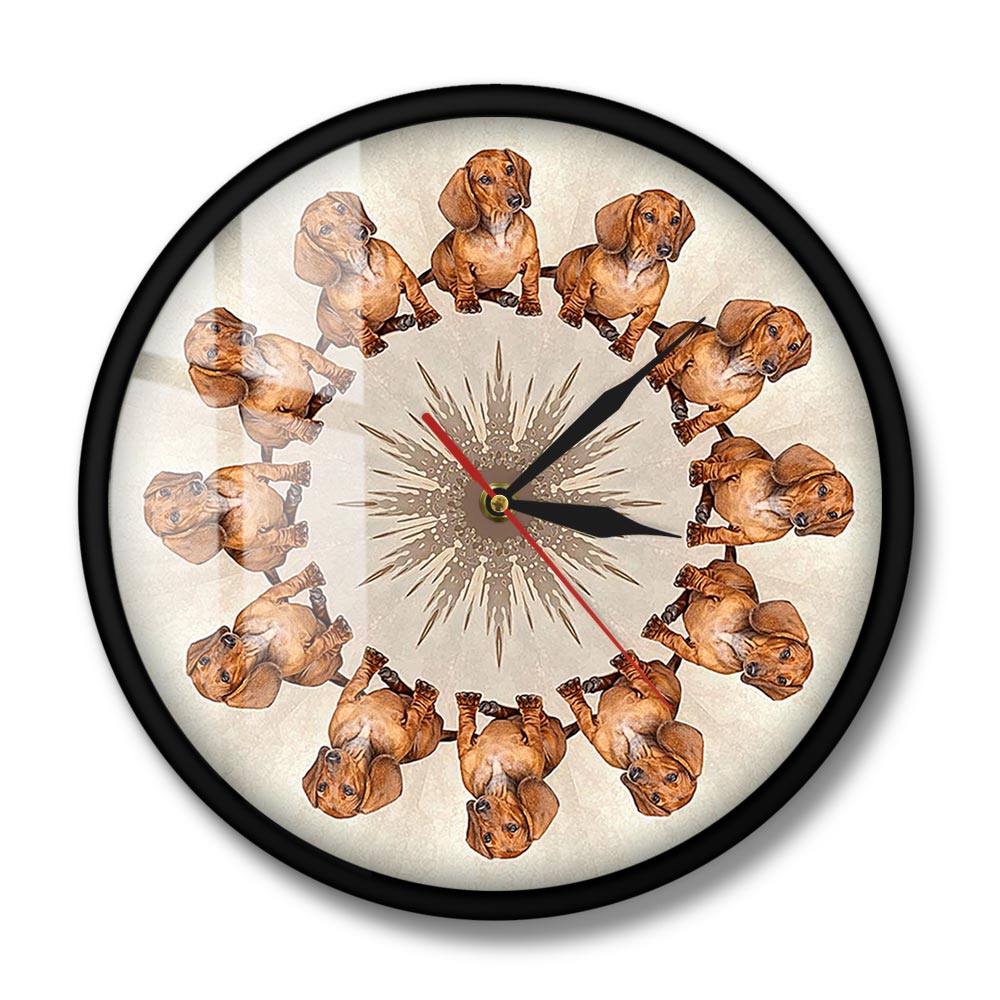 Puppy Pet Dachshund Wall Clock