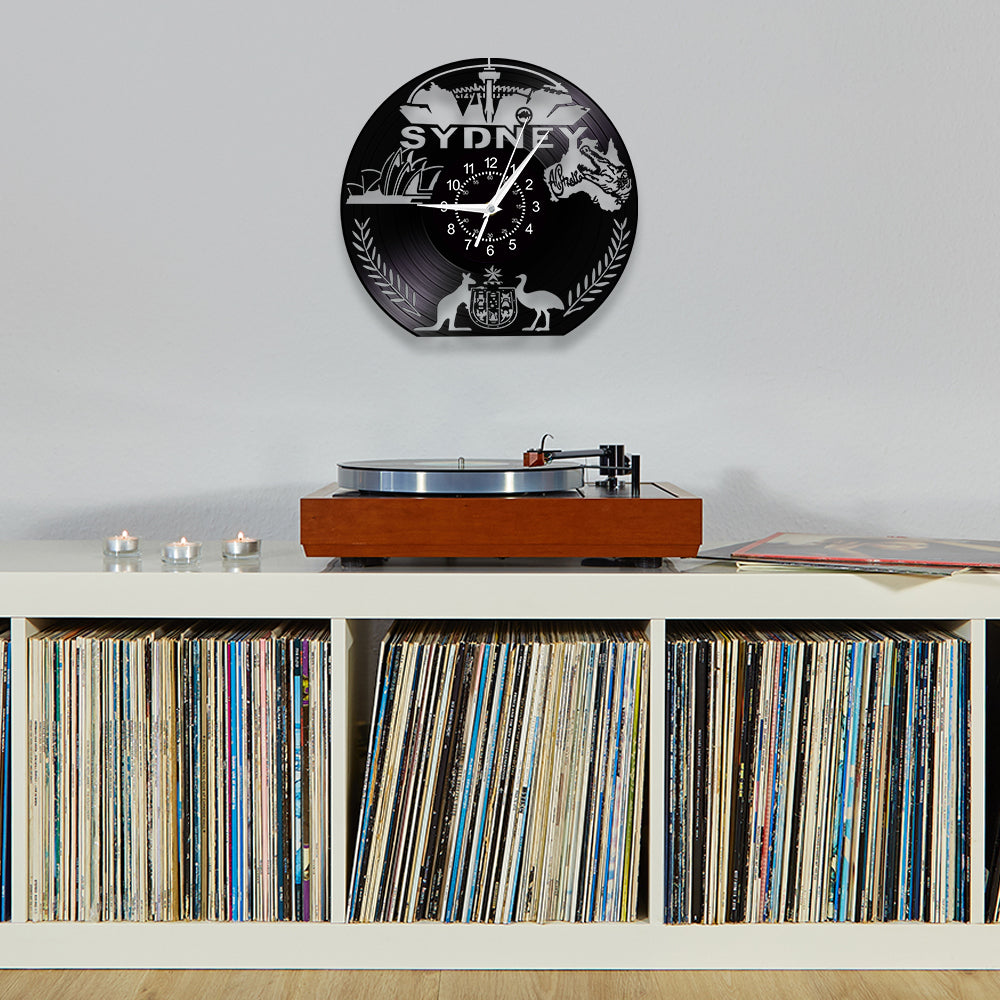 Australia Sydney Vinyl Record Wall Clock