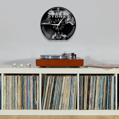 Australia Sydney Vinyl Record Wall Clock