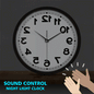Counter Clockwise Backwards Clock Sound Activated Wall Clock
