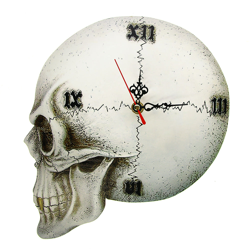 Gothic Tempore Mortis Vault Skull Wall Clock