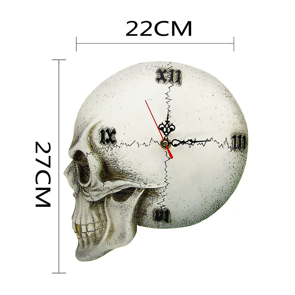 Gothic Tempore Mortis Vault Skull Wall Clock