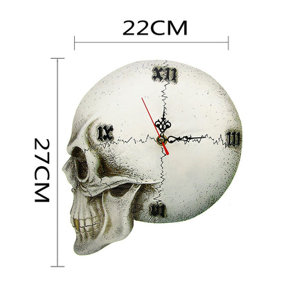 Gothic Tempore Mortis Vault Skull Wall Clock