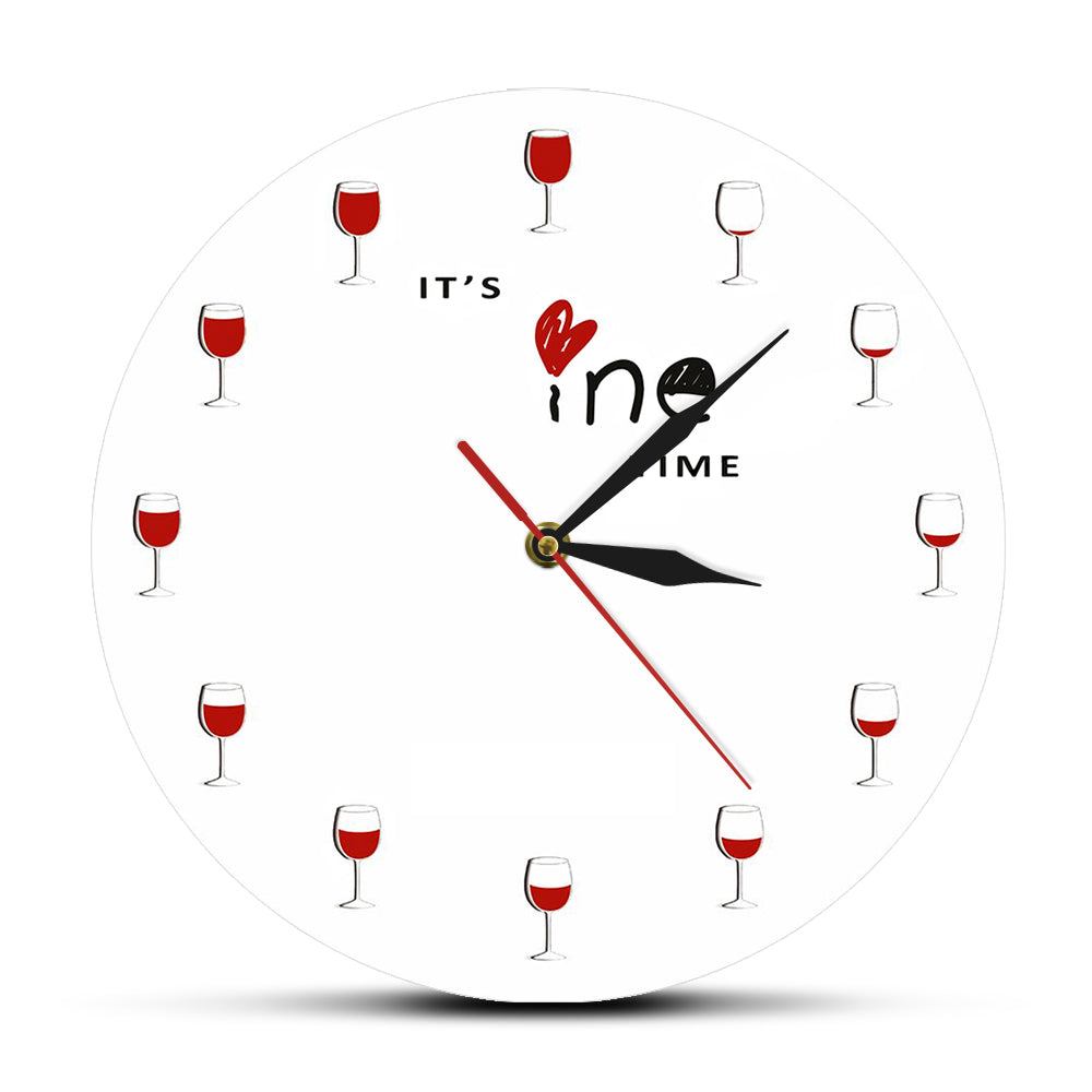 It's Wine Time Wall Clock