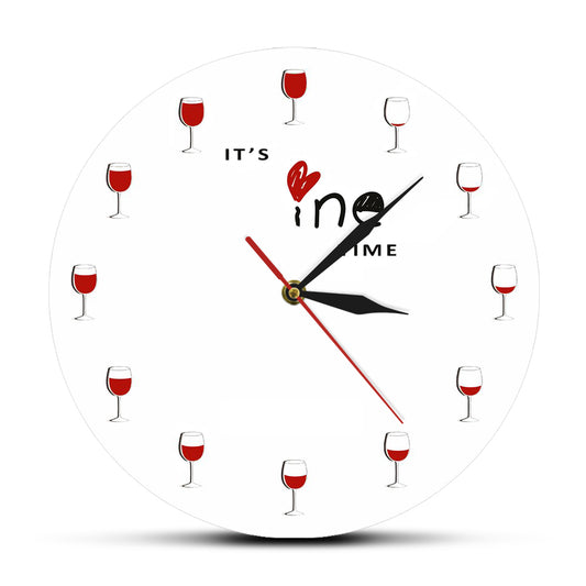 It's Wine Time Wall Clock