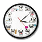 Pug Dog Daily Life Wall Clock