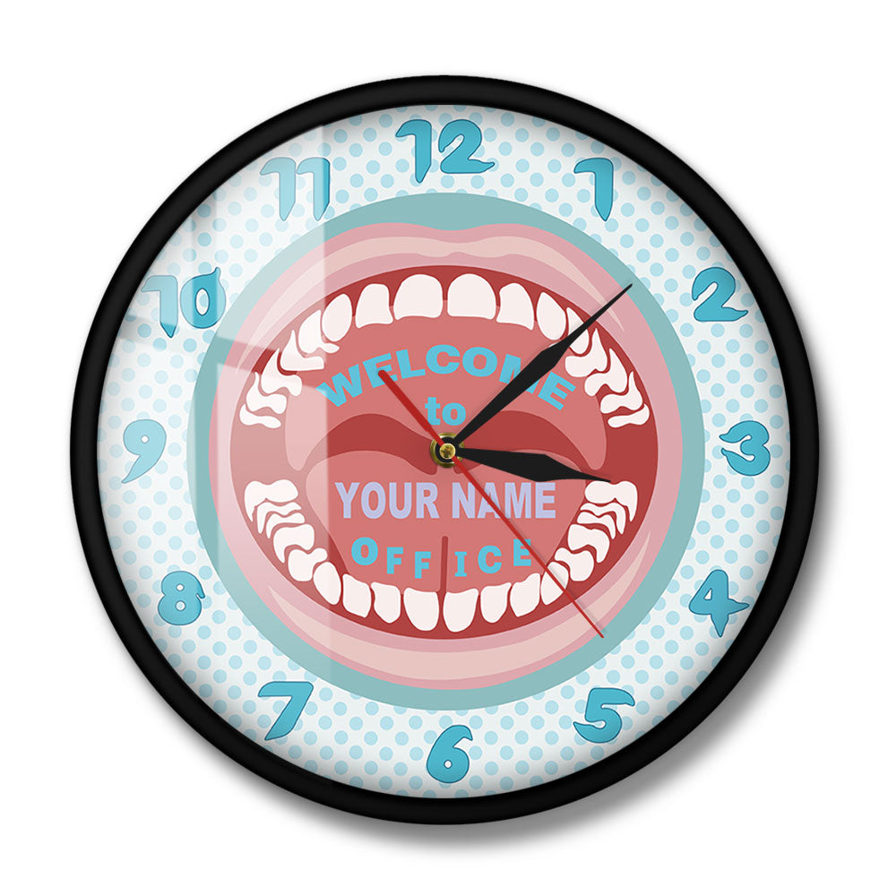 Personalized Your Name Dentist Wall Clock
