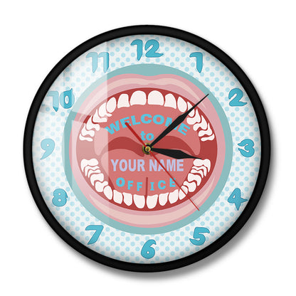 Personalized Your Name Dentist Wall Clock