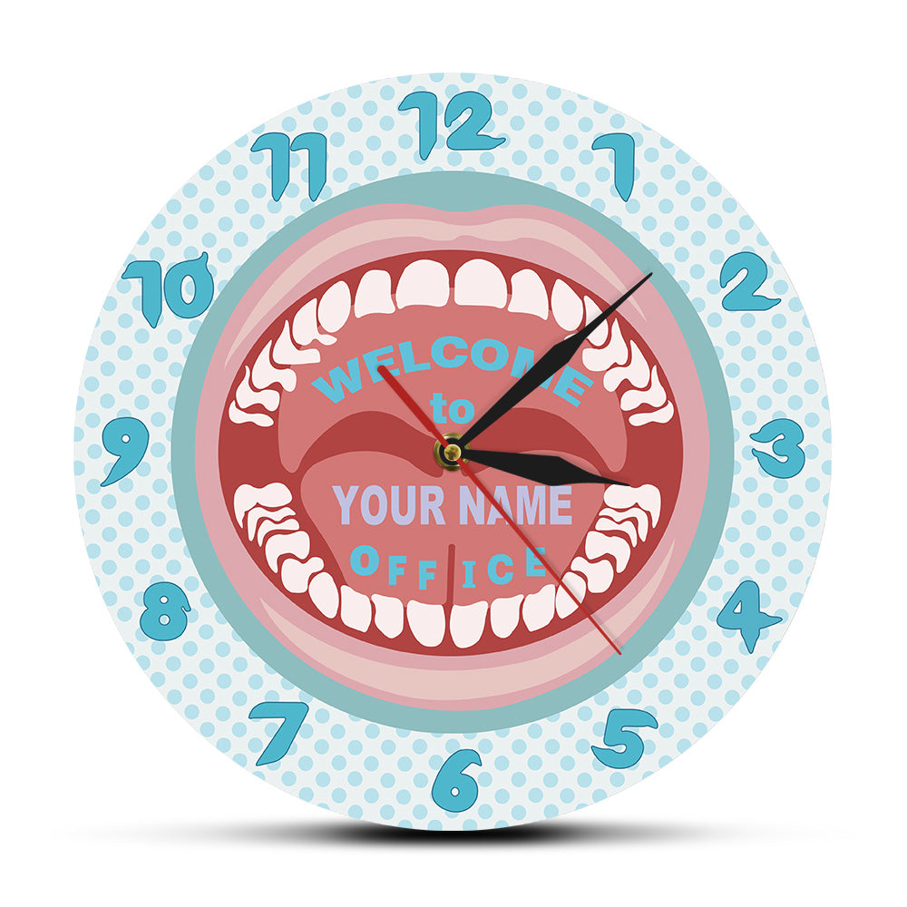 Personalized Your Name Dentist Wall Clock
