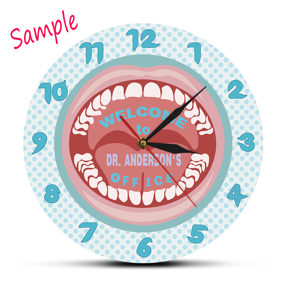 Personalized Your Name Dentist Wall Clock