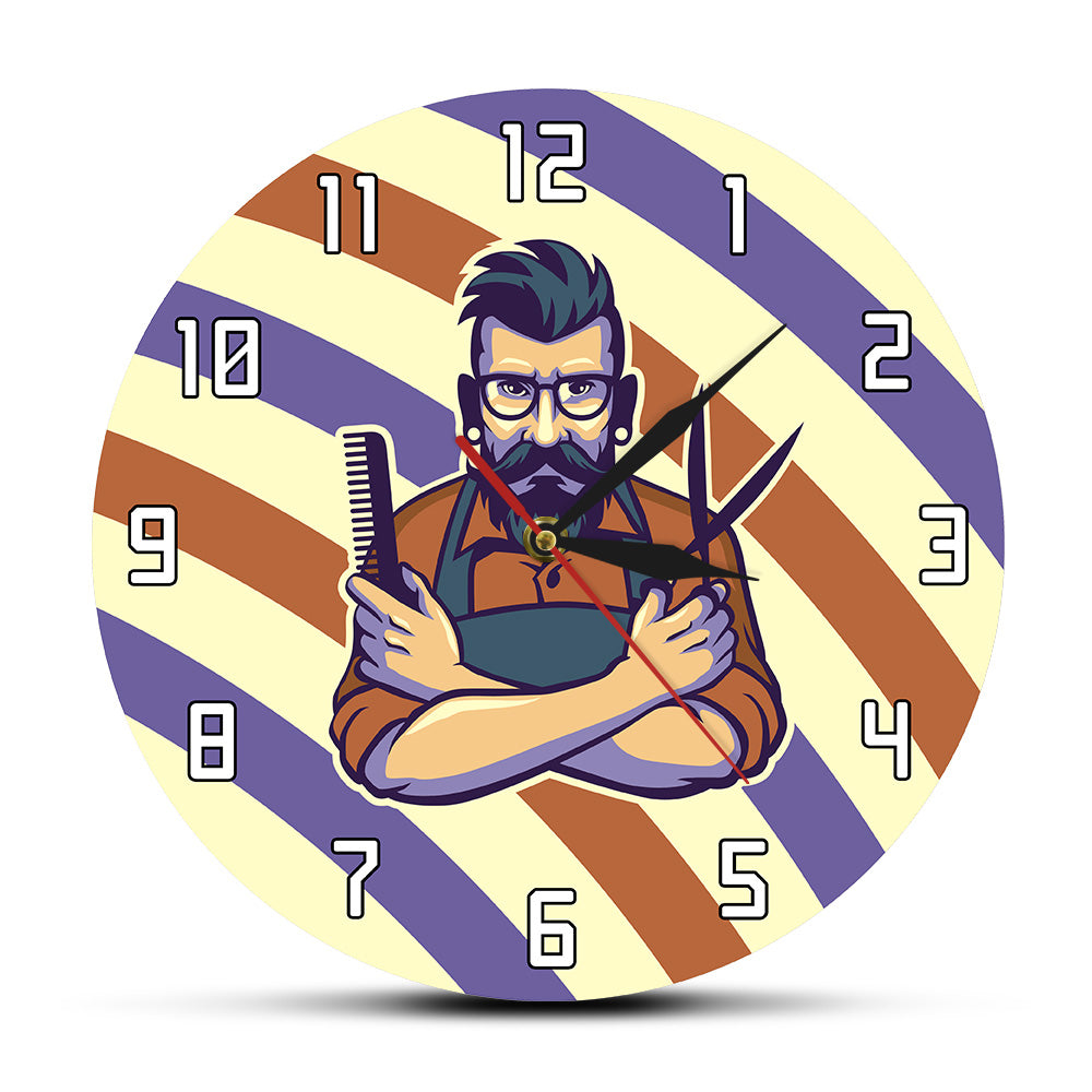 Barber Shop Wall Clock