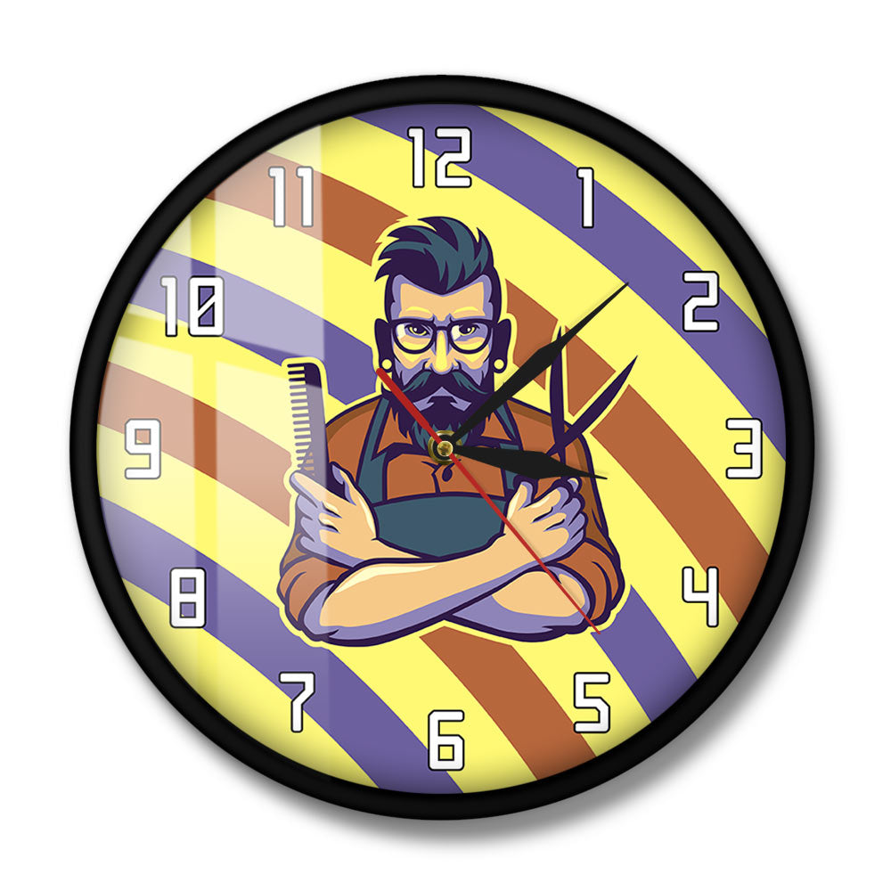 Barber Shop Wall Clock