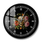 Skull Roses Wall Clock