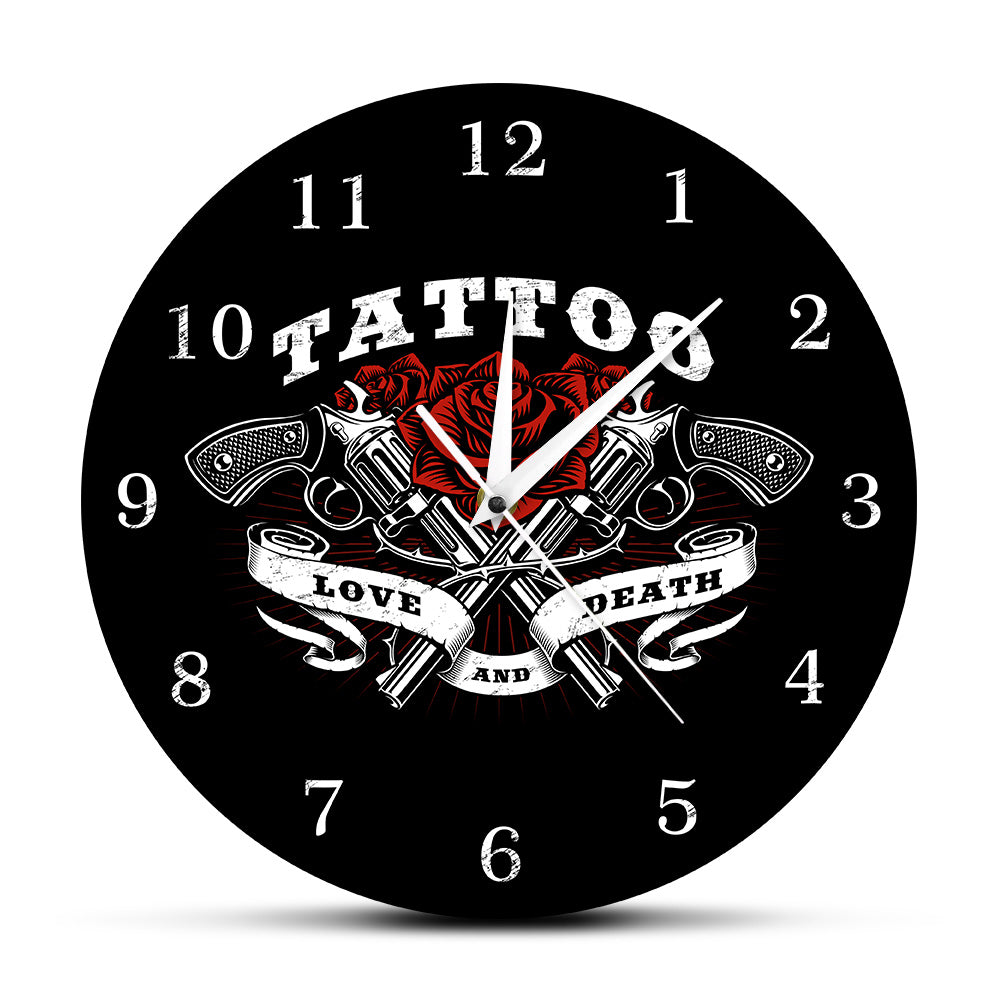 Tattoo Logo Wall Clock