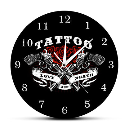 Tattoo Logo Wall Clock