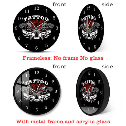 Tattoo Logo Wall Clock