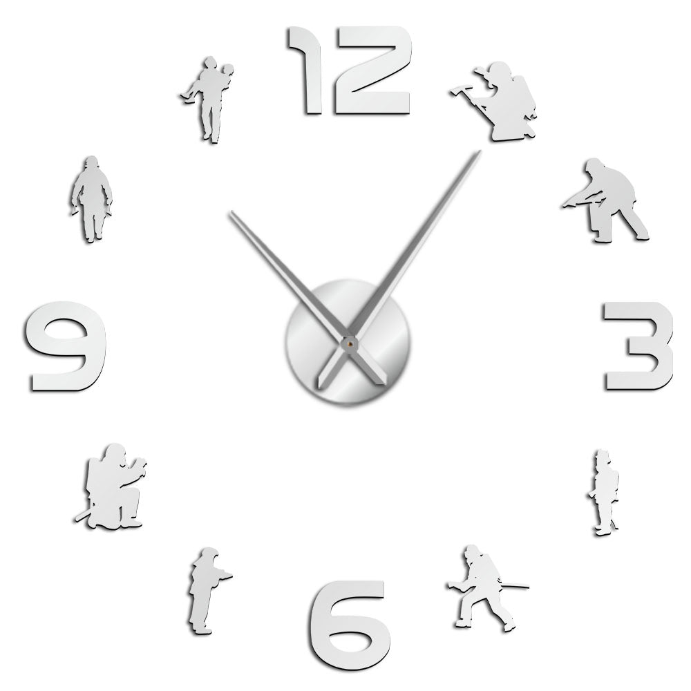 Firefighters Fire Soldiers Firefighting DIY Wall Clock