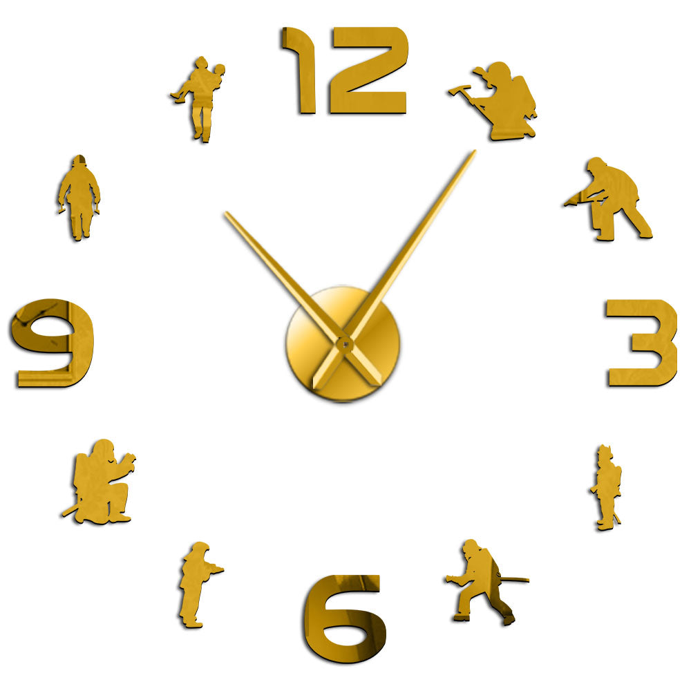 Firefighters Fire Soldiers Firefighting DIY Wall Clock
