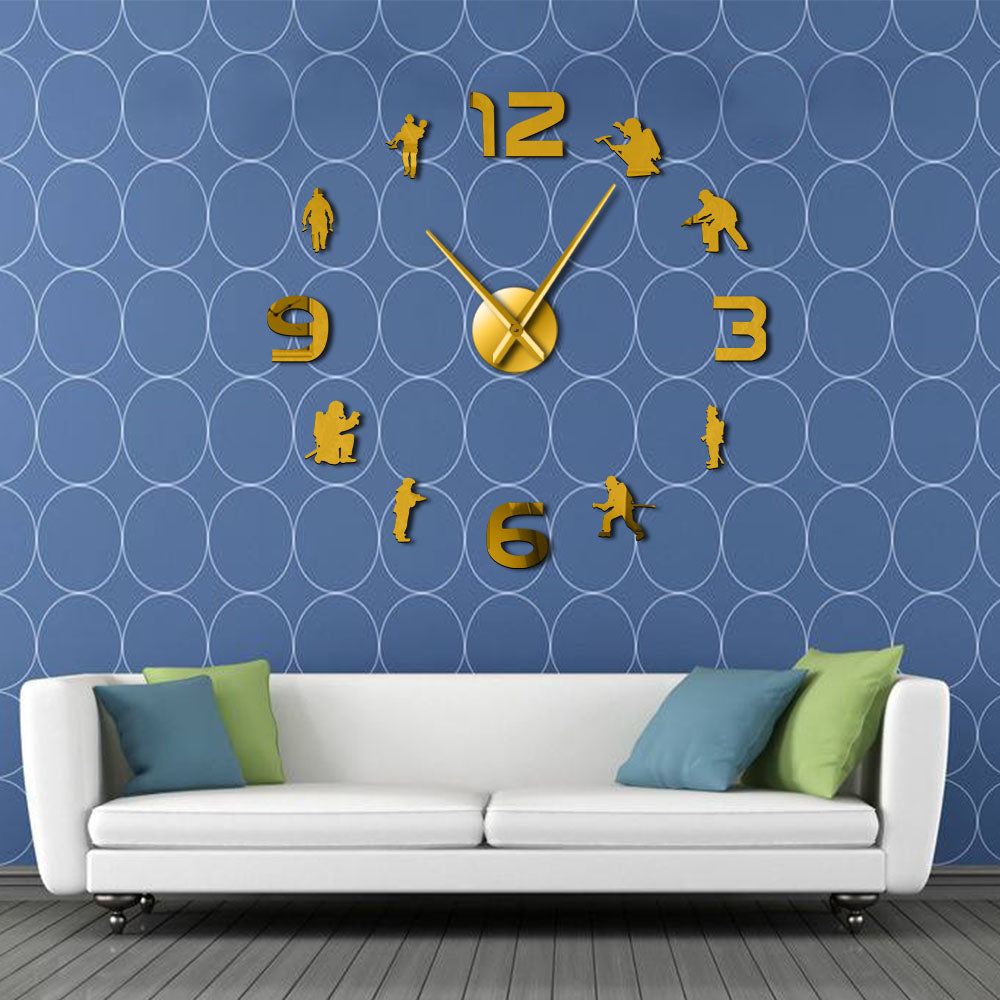 Firefighters Fire Soldiers Firefighting DIY Wall Clock