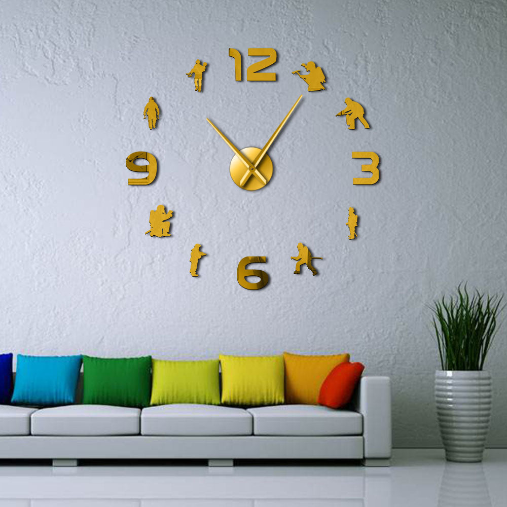 Firefighters Fire Soldiers Firefighting DIY Wall Clock