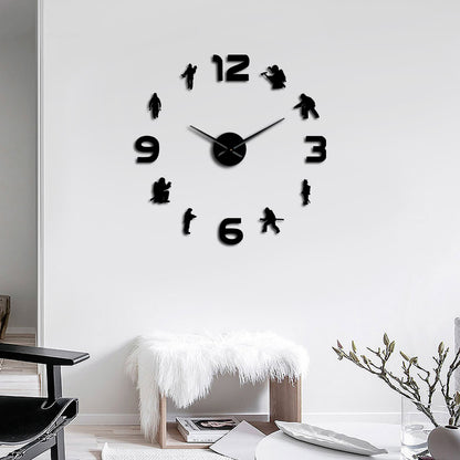 Firefighters Fire Soldiers Firefighting DIY Wall Clock