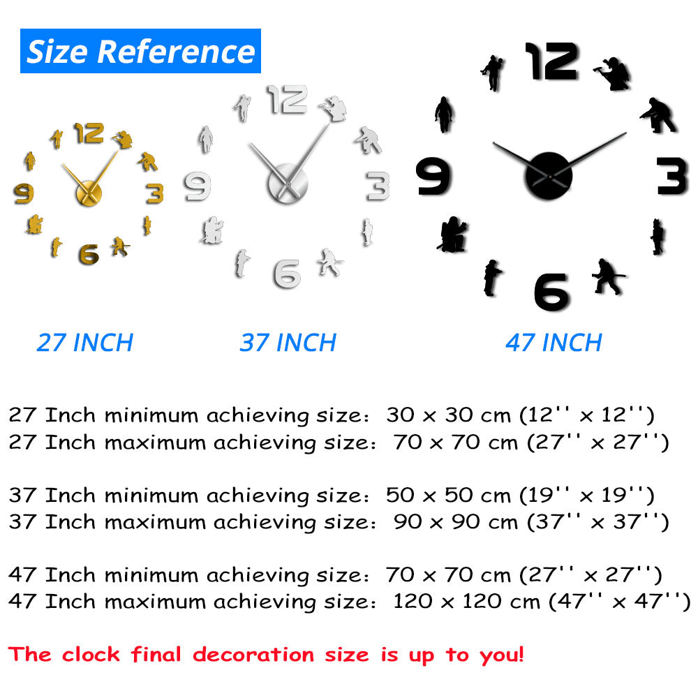 Firefighters Fire Soldiers Firefighting DIY Wall Clock