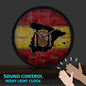 Flag Of Spain Sound Activated Wall Clock