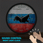 Flag Of Russia Sound Activated Wall Clock