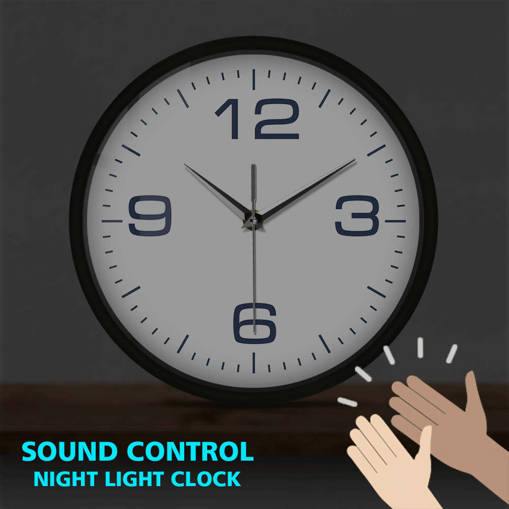Big Numbers Sound Activated Wall Clock